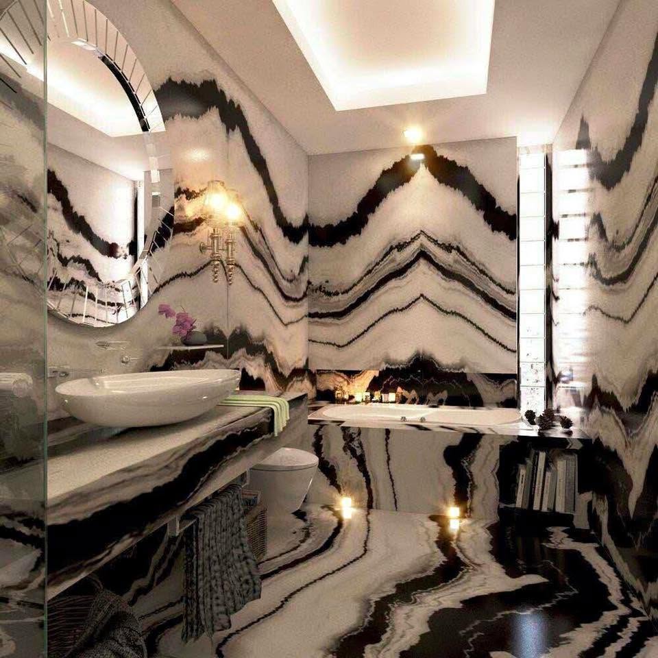Panda Marble in a Luxury Bathroom