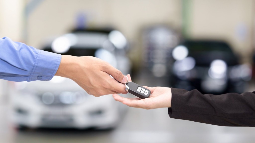 Handing over car keys at INTRARENT in Athens